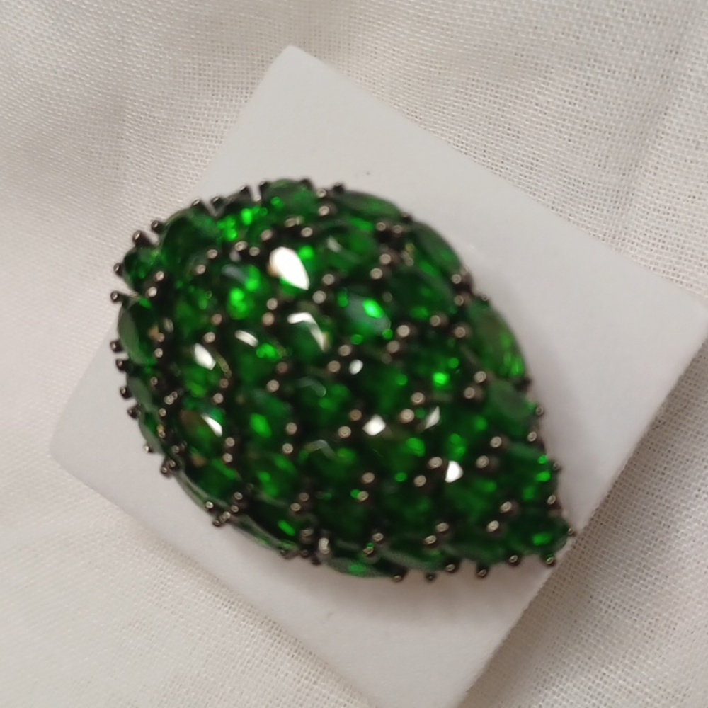 Chrome diopside ring. - Picture 5 of 10